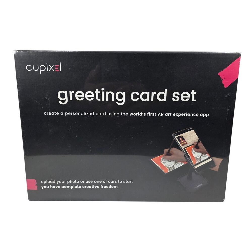 CUPIXEL GREETING CARD SET PERSONALIZED DIY KIT CREAT W/ APP – AR ART EXPERIENCE